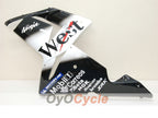 Kit de carenado de inyección para NINJA ZX-10R 04-05 - Blanco, Negro - West #OYO87901550