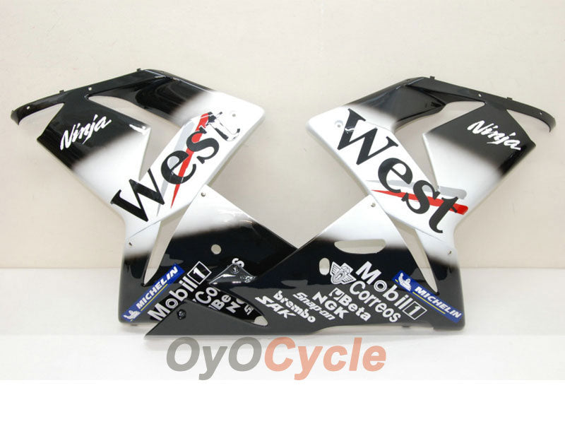 Kit de carenado de inyección para NINJA ZX-10R 04-05 - Blanco, Negro - West #OYO87901550