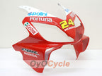 Kit de carenado por inyección para CBR600F4i 01-03 - Rojo, Amarillo - Castrol #OYO87900156