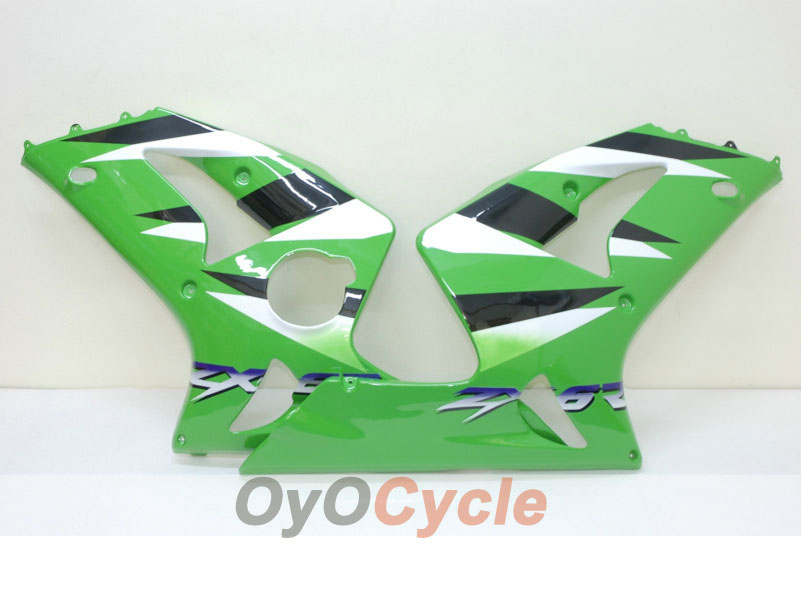 Kit de carenado de inyección para NINJA ZX-6R 03-04 - Verde, blanco - Estilo de fábrica #OYO87901761
