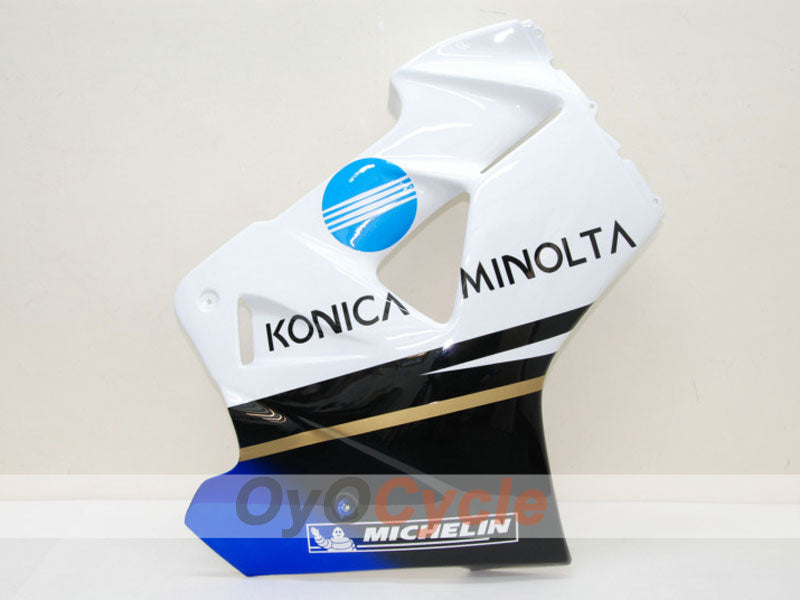Kit de carenado para VFR800 98-01 - Blanco, Negro - Konica Minolta, MICHELIN #OYO87902902