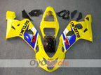 Kit de carenado por inyección para GSXR600 04-05 - Amarillo, Azul - Estilo de fábrica #OYO87901208