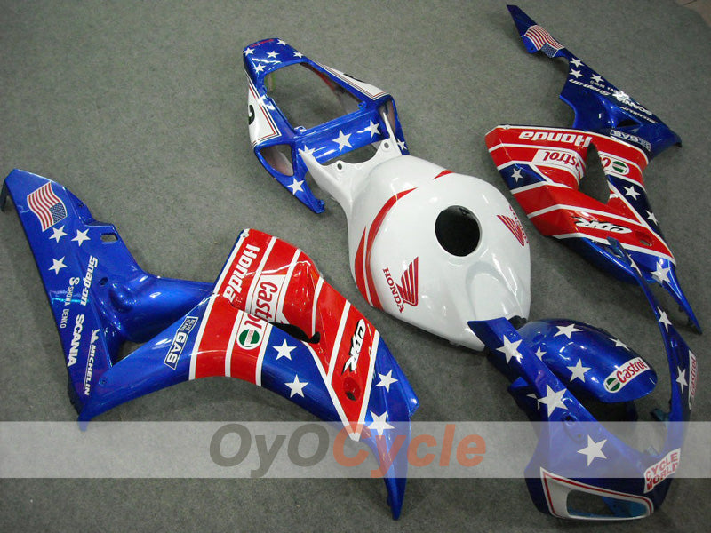 Kit de carenado por inyección para CBR1000RR 06-07 - Rojo, Azul - Castrol #OYO87902850