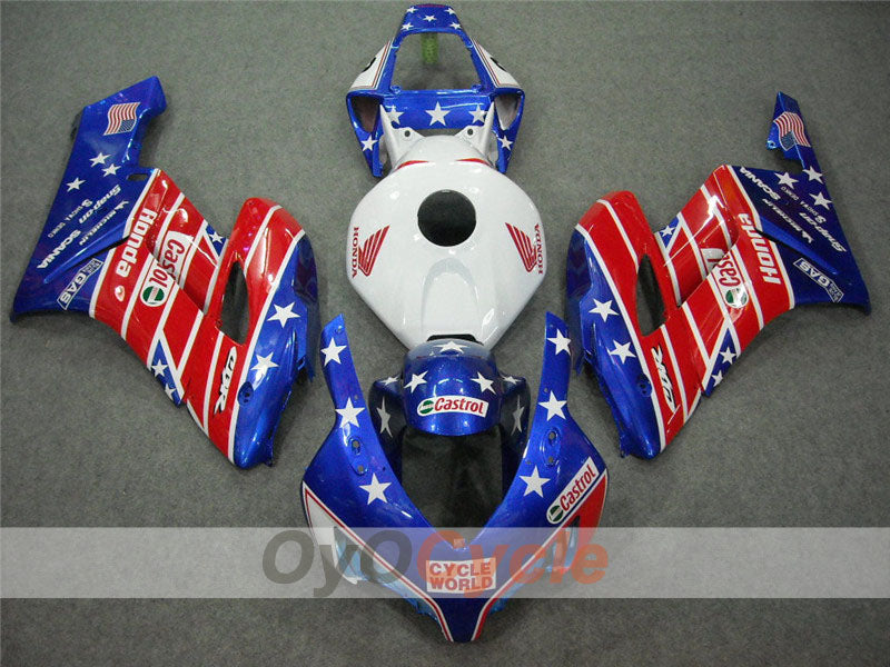 Kit de carenado por inyección para CBR1000RR 04-05 - Rojo, Azul - Castrol #OYO87900551 Imagen principal del producto