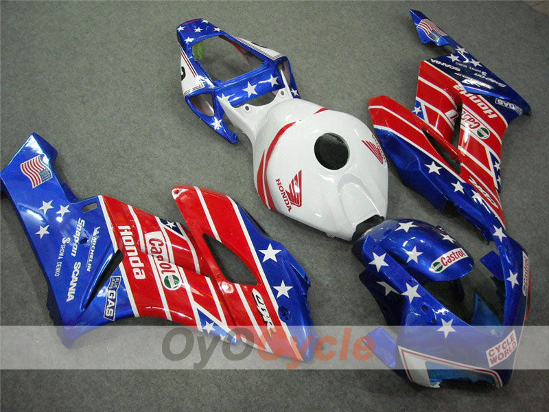 Kit de carenado por inyección para CBR1000RR 04-05 - Rojo, Azul - Castrol #OYO87900551 Imagen secundaria del producto