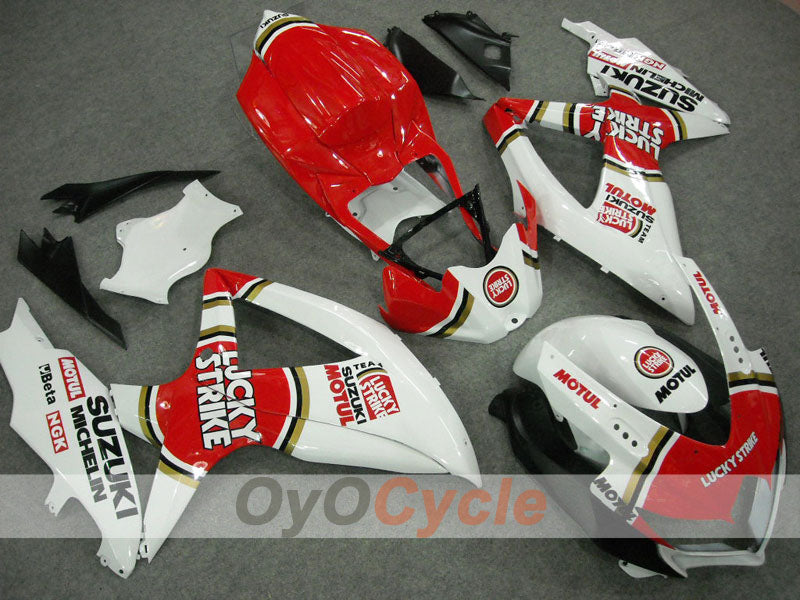 Carenado de inyección para GSX R600 08-10 - Rojo, Blanco - Lucky Strike, MICHELIN, MOTUL #OYO87901641 Imagen secundaria del producto