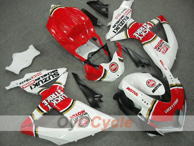 Kit de carenado por inyección para GSX R750 08-10 - Rojo, Blanco - Lucky Strike #OYO87901451 Imagen principal del producto