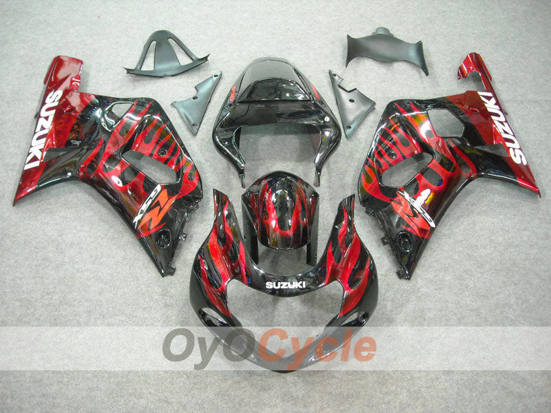 Carenado de inyección para GSX R600 01-03 - Rojo, Negro - Llama #OYO87901041 Imagen principal del producto