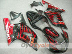 Carenado de inyección para GSX R600 01-03 - Rojo, Negro - Llama #OYO87901041