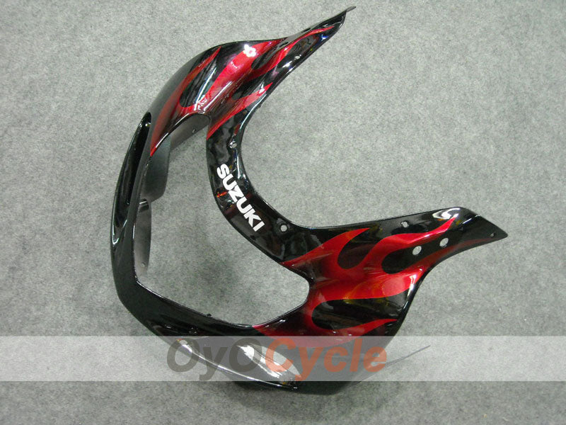 Carenado de inyección para GSX R600 01-03 - Rojo, Negro - Llama #OYO87901041