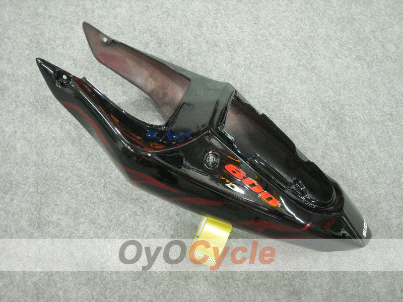 Carenado de inyección para GSX R600 01-03 - Rojo, Negro - Llama #OYO87901041