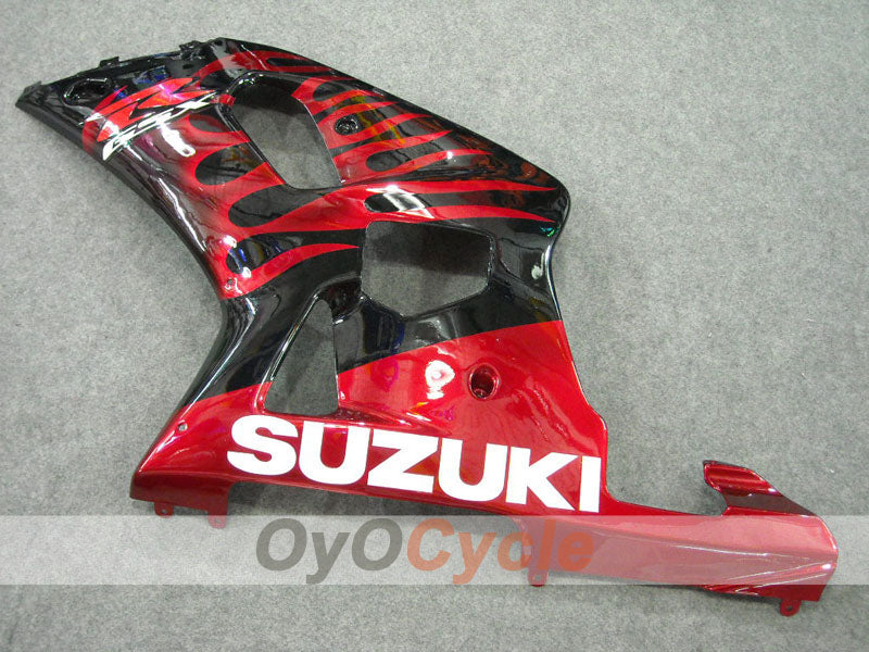 Carenado de inyección para GSX R600 01-03 - Rojo, Negro - Llama #OYO87901041
