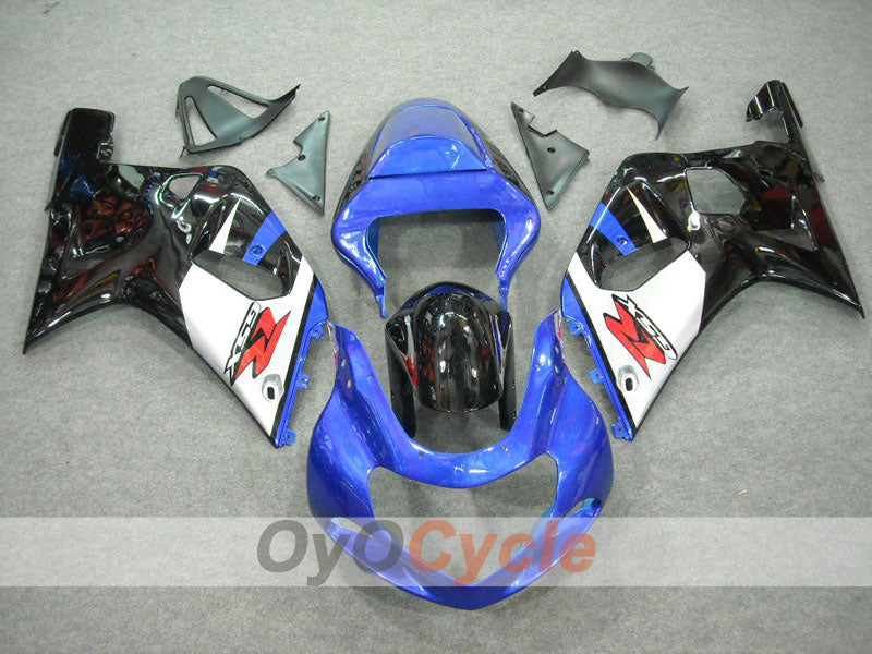 Carenado inyectado para GSX R600 01-03 - Azul, Negro - Estilo de fábrica #OYO87901078