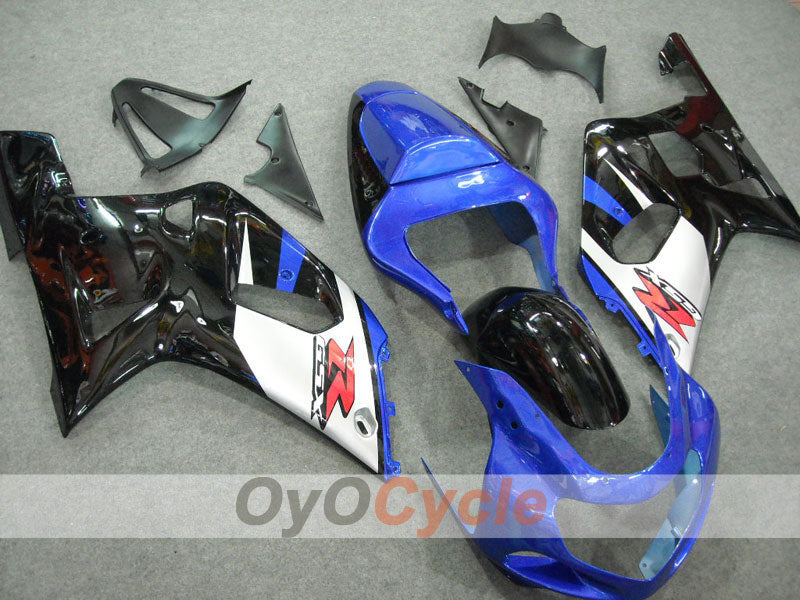 Carenado inyectado para GSX R600 01-03 - Azul, Negro - Estilo de fábrica #OYO87901078