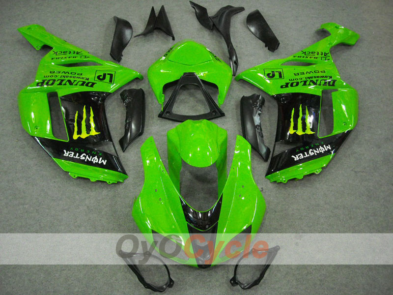 Carenado de inyección para NINJA ZX-6R 07-08 - Verde, Negro - Monster #OYO87901943 Imagen secundaria del producto