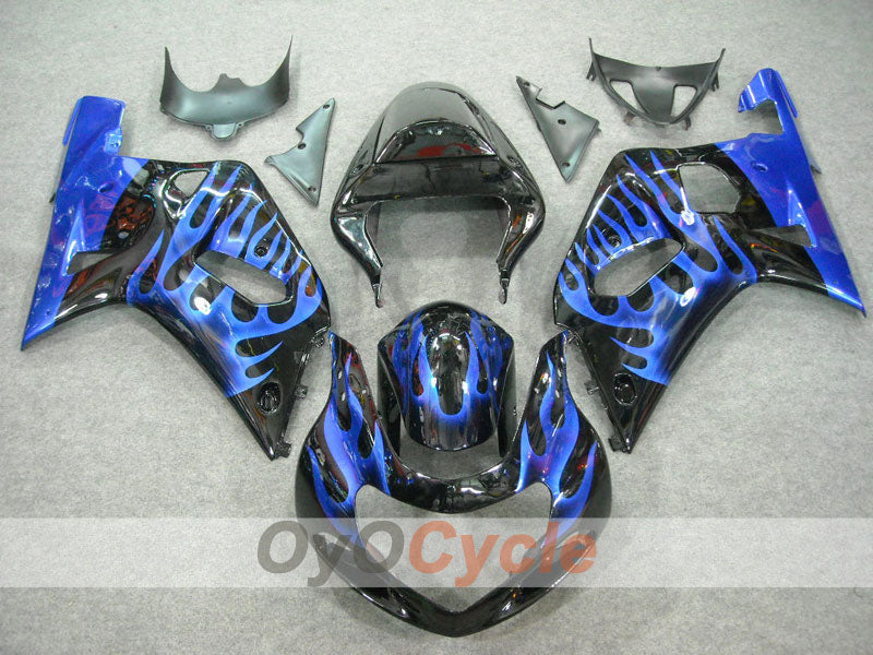 Kit de carenado por inyección para GSX R600 01-03 - Azul, Negro - Llama #OYO87901042