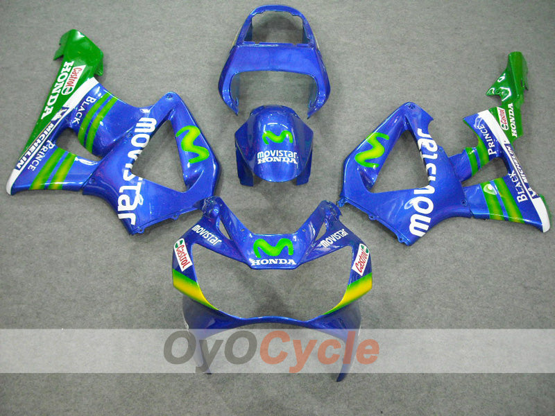Kit de carenado por inyección para CBR900RR 954 02-03 - Verde, Azul - Movistar #OYO87902839 Imagen secundaria del producto