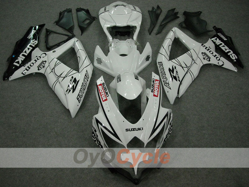 Kit de carenado por inyección para GSX R600 08-10 - Blanco, Negro - Corona, MOTUL #OYO87901606 Imagen secundaria del producto