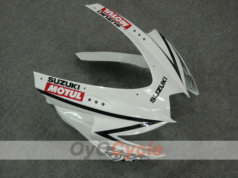 Kit de carenado por inyección para GSX R600 08-10 - Blanco, Negro - Corona, MOTUL #OYO87901606