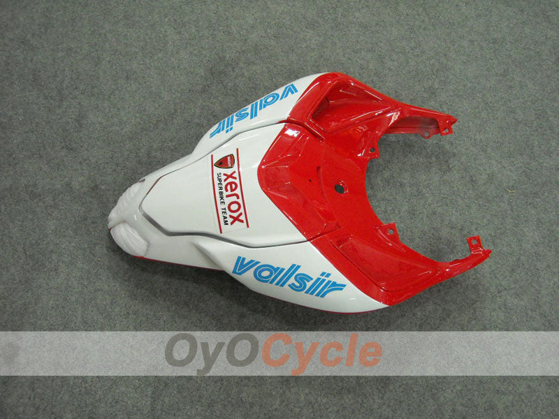 Kit de carenado por inyección para Ducati 848 08-13 - Rojo, Blanco - Xerox #OYO87902242