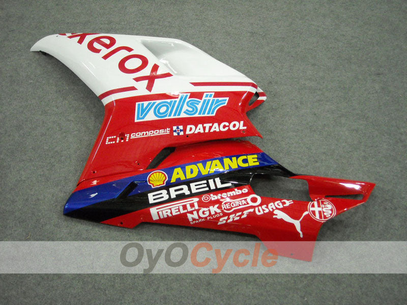 Kit de carenado por inyección para Ducati 848 08-13 - Rojo, Blanco - Xerox #OYO87902242