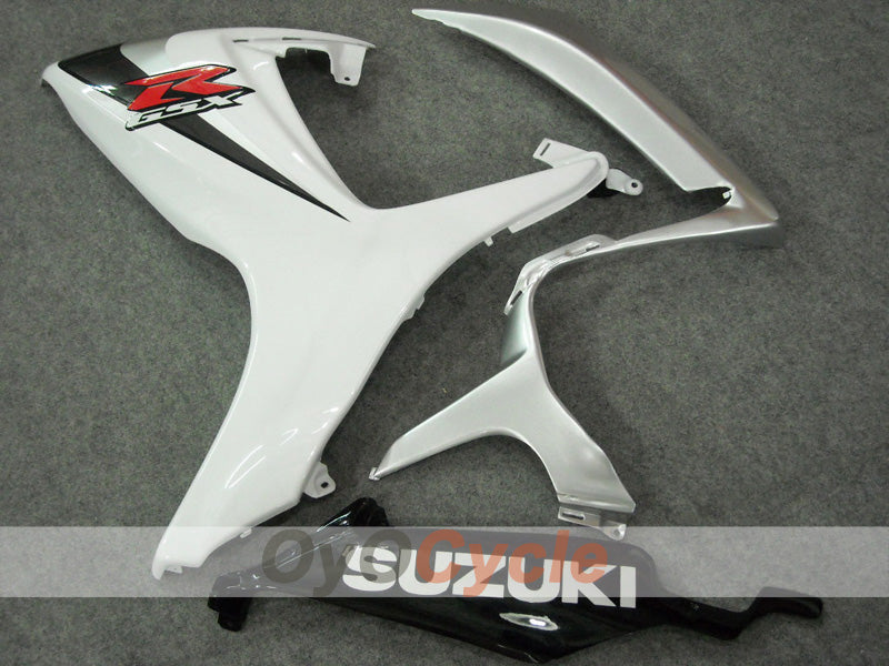 Carenado de inyección para GSX R600 06-07 - Blanco, Plata - Estilo de fábrica #OYO87902877