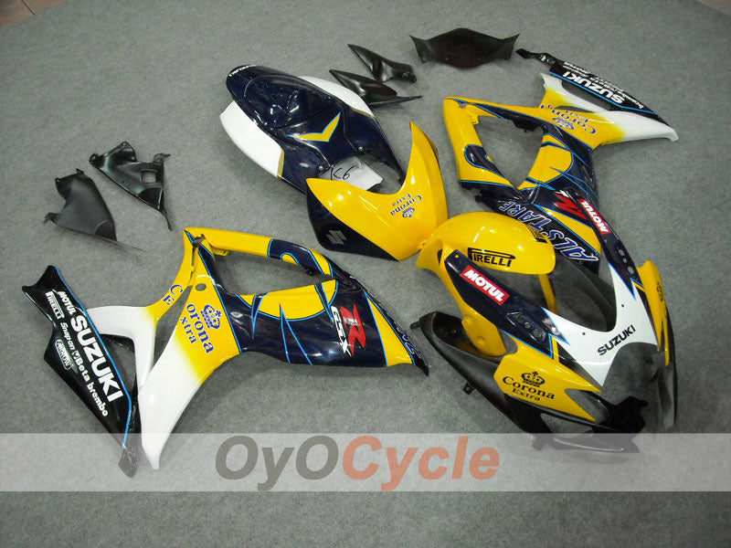 Kit de carenado por inyección para GSX R600 06-07 - Amarillo, Negro - Corona, MOTUL #OYO87901430