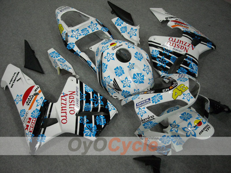 Carenado inyectado para CBR600RR 03-04 - Blanco, Negro - Nastro Azzurro #OYO87902539 Imagen secundaria del producto