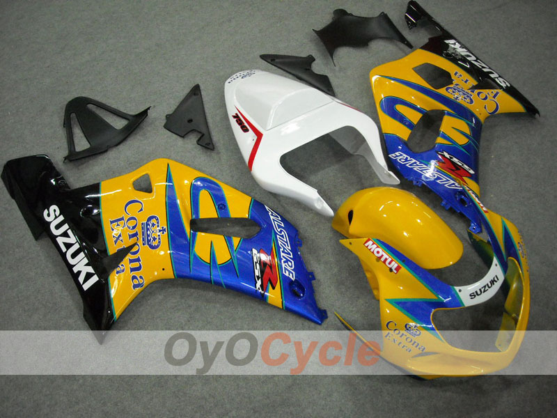 Kit de carenado por inyección para GSX R750 00-03 - Amarillo, Azul - Corona #OYO87901028 Imagen principal del producto