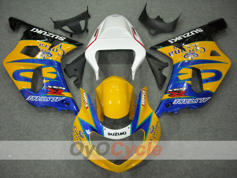 Kit de carenado por inyección para GSX R750 00-03 - Amarillo, Azul - Corona #OYO87901028 Imagen secundaria del producto