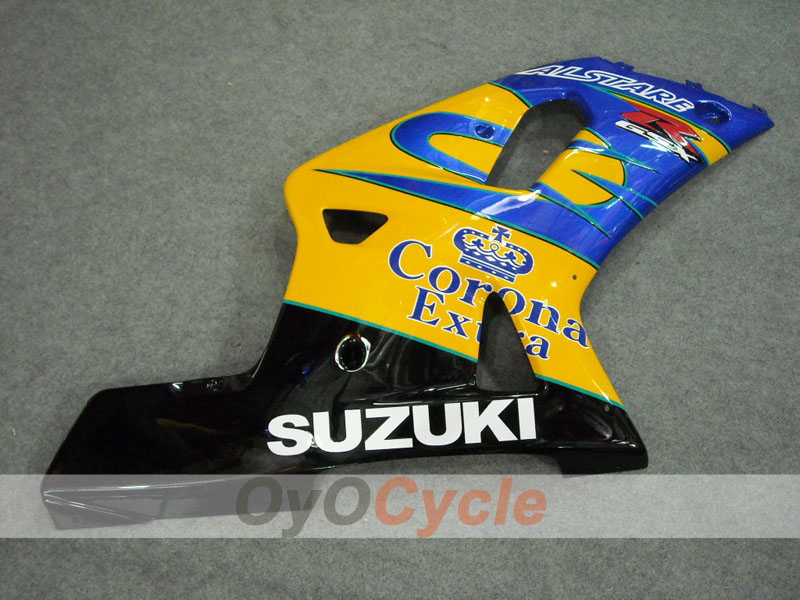 Kit de carenado por inyección para GSX R750 00-03 - Amarillo, Azul - Corona #OYO87901028