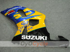 Kit de carenado por inyección para GSX R750 00-03 - Amarillo, Azul - Corona #OYO87901028