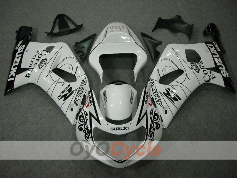 Carenado de inyección para 01-03 GSX R600 - Blanco, Negro - Corona, MOTUL #OYO87901036 Imagen secundaria del producto
