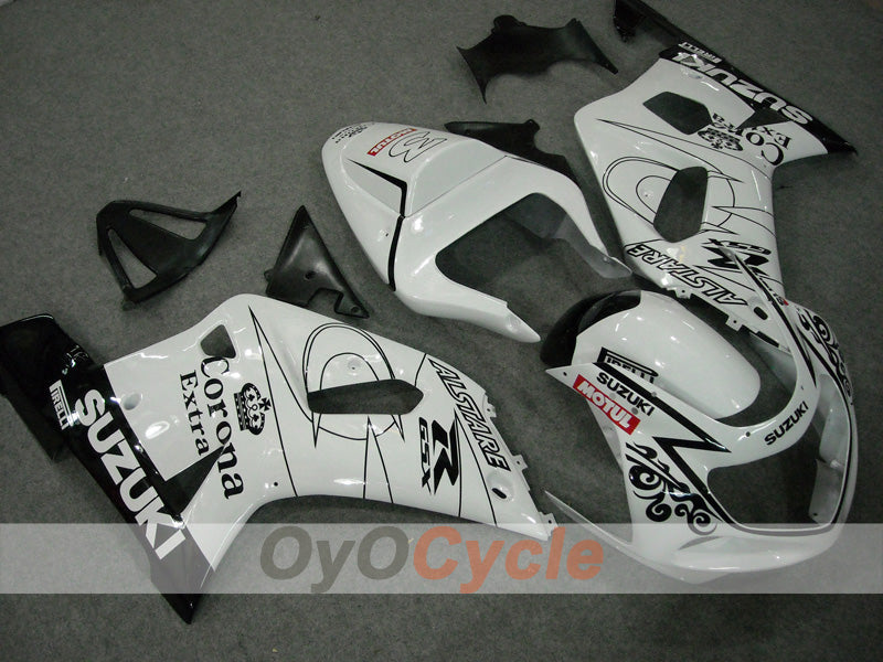 Carenado de inyección para 01-03 GSX R600 - Blanco, Negro - Corona, MOTUL #OYO87901036 Imagen principal del producto
