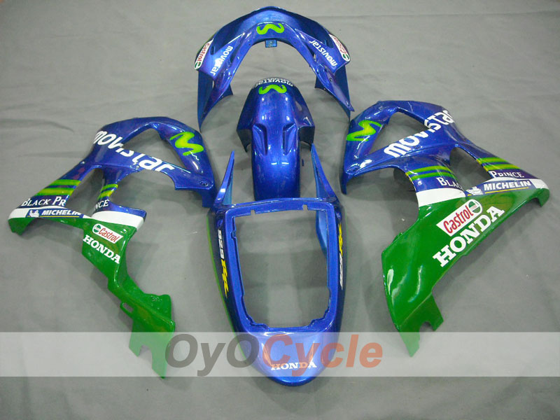 Carenado de inyección para CBR900RR 929 00-01 - Verde, Azul - MICHELIN, Movistar #OYO87902847 Imagen principal del producto