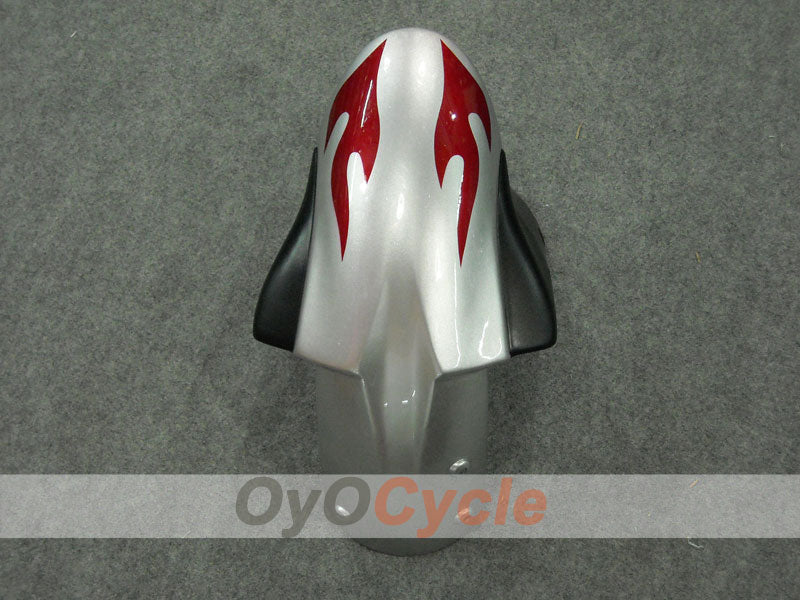 Kit de carenado por inyección para NINJA ZX-6R 05-06 - Rojo, Plateado - Llama #OYO87901864