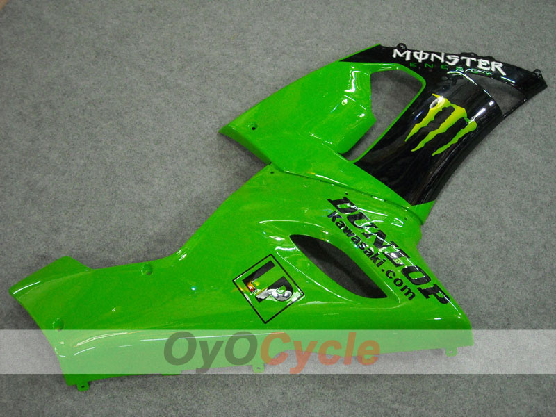 Kit de carenado de inyección para NINJA ZX-6R 05-06 - Verde, Negro - Monster #OYO87901873