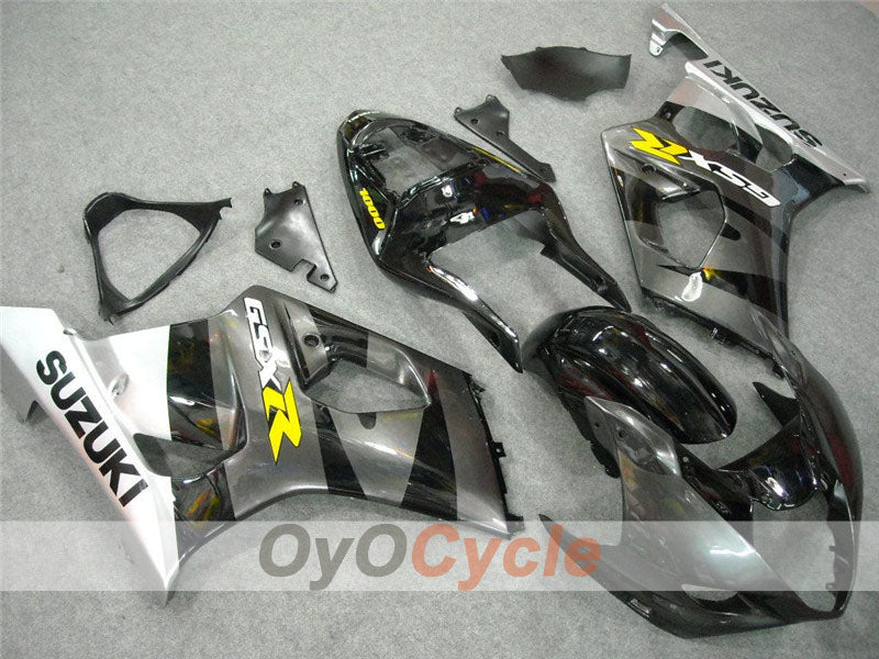 Kit de carenado por inyección para GSX R1000 03-04 - Negro, Plata - Estilo original #OYO87901846 Imagen principal del producto