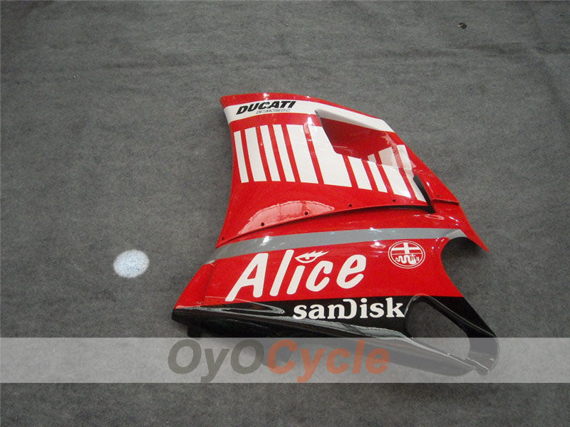 Kit de carenado de inyección para Ducati 996 del 99-02 - Rojo, Blanco - Alice #OYO87902188