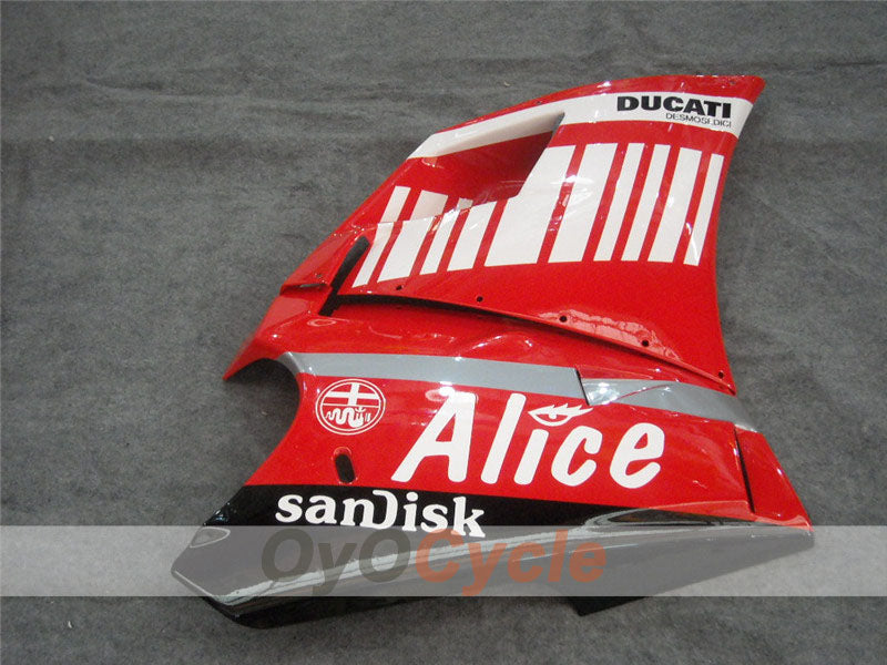Kit de carenado de inyección para Ducati 996 del 99-02 - Rojo, Blanco - Alice #OYO87902188