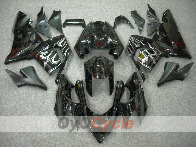 Carenado de inyección para NINJA ZX-10R 04-05 - Blanco, Negro - Llama #OYO87901533