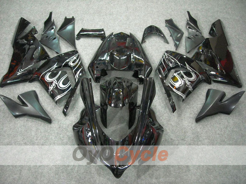Carenado de inyección para NINJA ZX-10R 04-05 - Blanco, Negro - Llama #OYO87901533