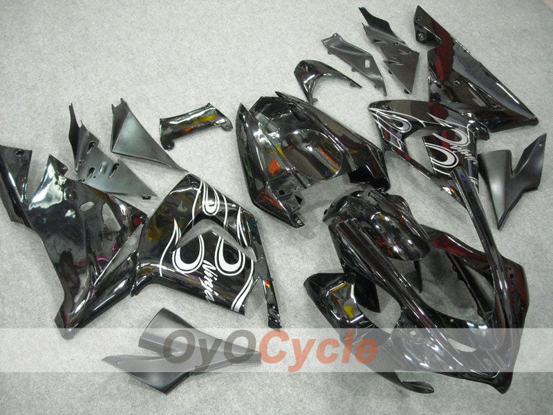 Carenado de inyección para NINJA ZX-10R 04-05 - Blanco, Negro - Llama #OYO87901533