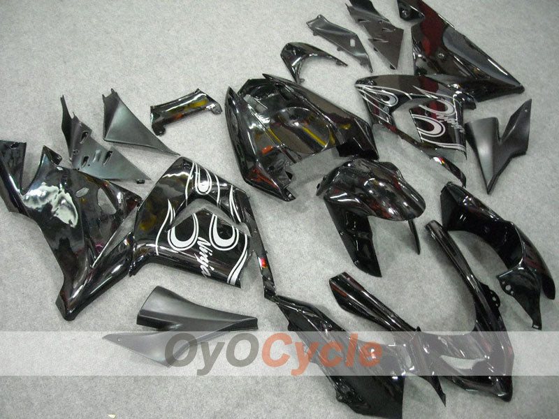 Carenado de inyección para NINJA ZX-10R 04-05 - Blanco, Negro - Llama #OYO87901533 Imagen principal del producto