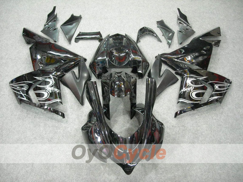 Carenado de inyección para NINJA ZX-10R 04-05 - Blanco, Negro - Llama #OYO87901533