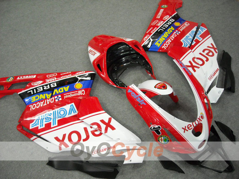 Kit de carenado por inyección para Ducati 749 03-04 - Rojo, Blanco - Xerox #OYO87902136