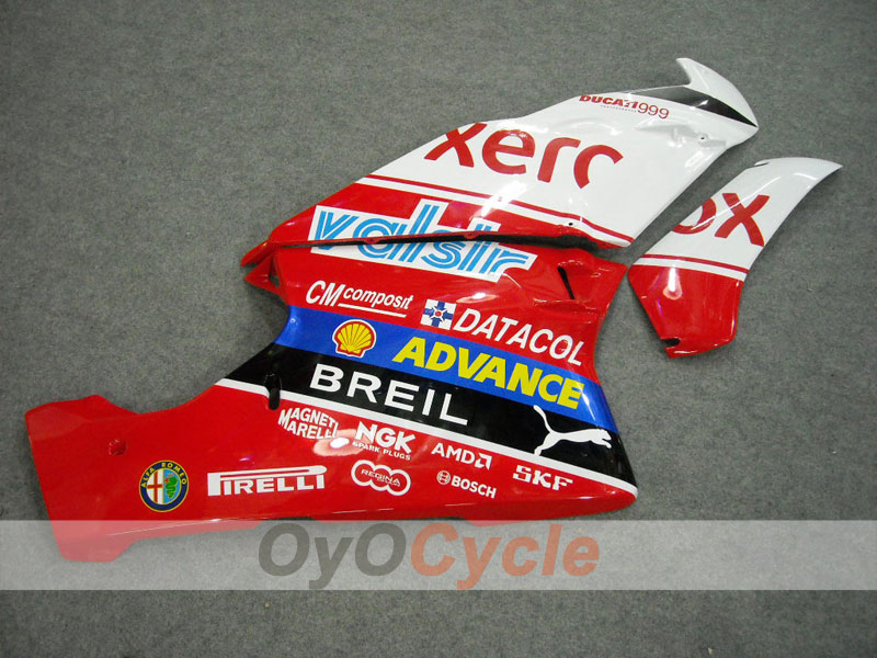 Kit de carenado por inyección para Ducati 749 03-04 - Rojo, Blanco - Xerox #OYO87902136