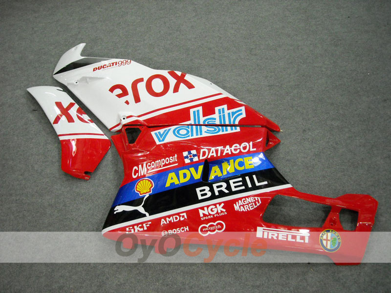 Kit de carenado por inyección para Ducati 749 03-04 - Rojo, Blanco - Xerox #OYO87902136