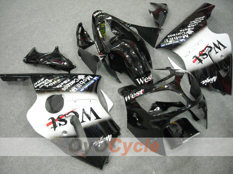 Carenado inyectado para NINJA ZX-12R 00-01 - Blanco, Negro - Oeste #OYO87903078 Imagen principal del producto