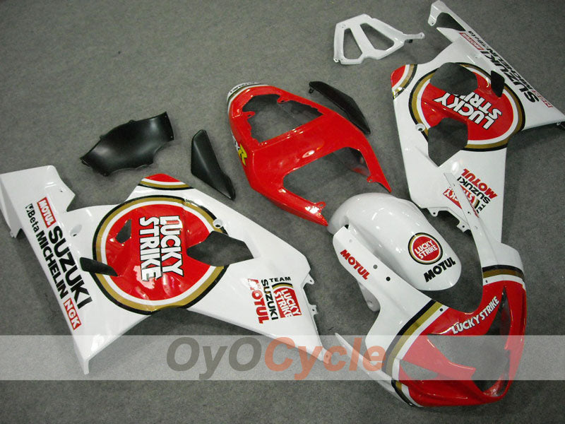 Kit de carenado por inyección para GSXR600 04-05 - Rojo, Blanco - Lucky Strike, MICHELIN, MOTUL #OYO87901199 Imagen secundaria del producto